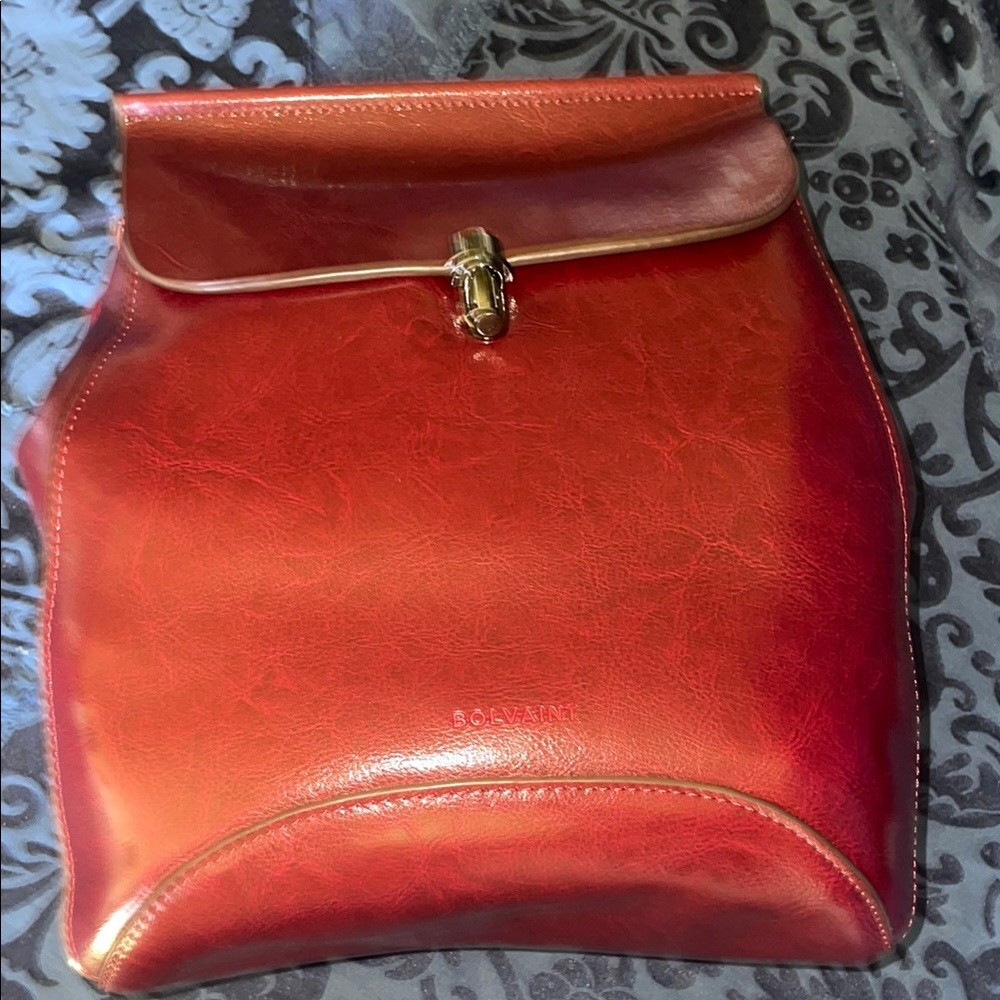 Bolvaint red leather purse